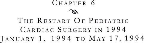 Chapter 6 - The restart of Pediatric Cardiac Surgery in 1994